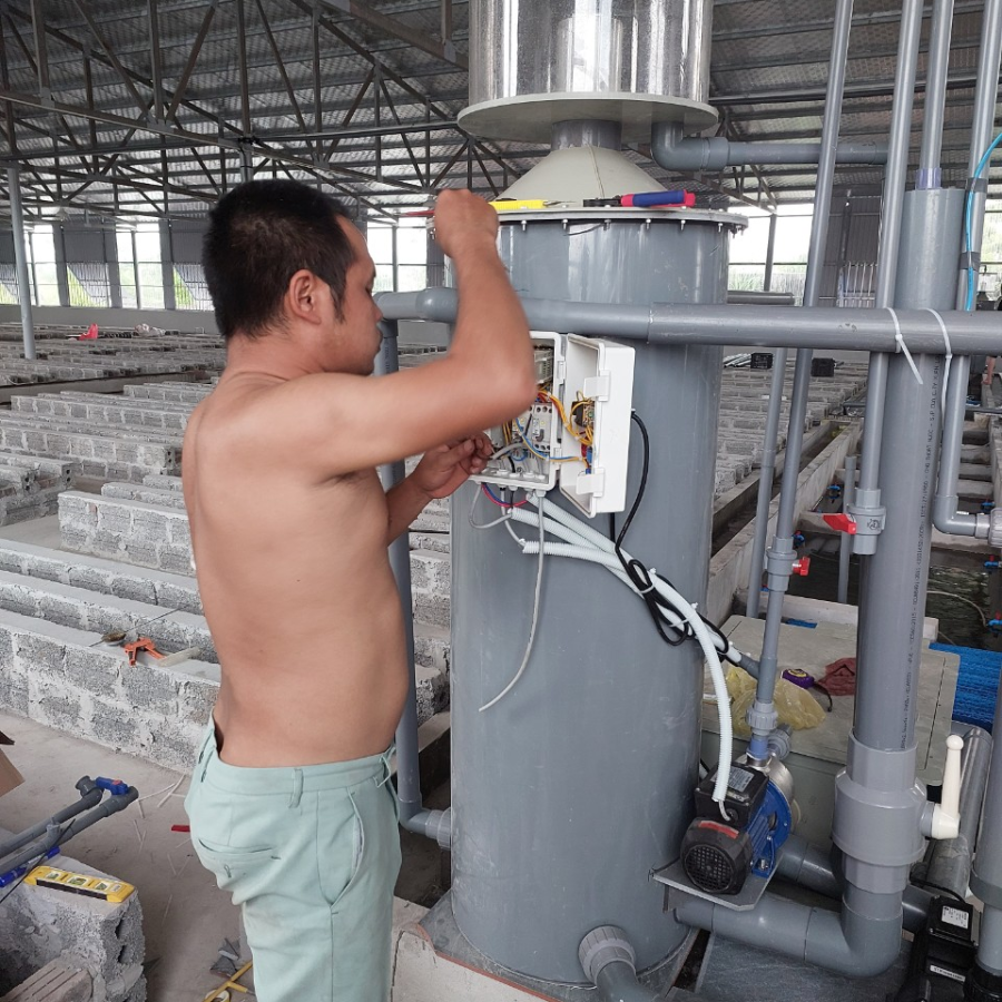 Protein Skimmer tại Trại cua lột và cua vỗ béo - Đại Phú