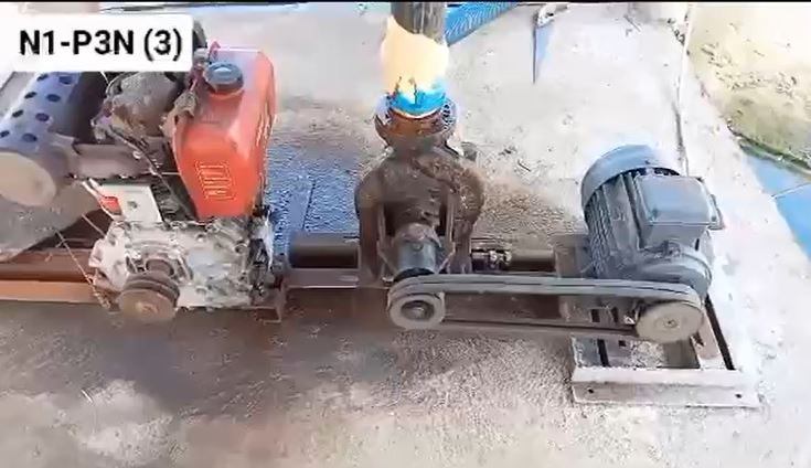 Vi bọt mịn với bơm nước chạy bằng dầu diesel 